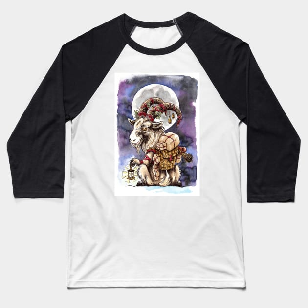 The Yule Goat Baseball T-Shirt by shiro